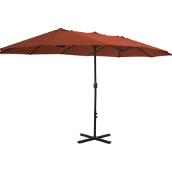 MAISON EXCLUSIVE - Parasol d'extérieur avec poteau en aluminium terre cuite