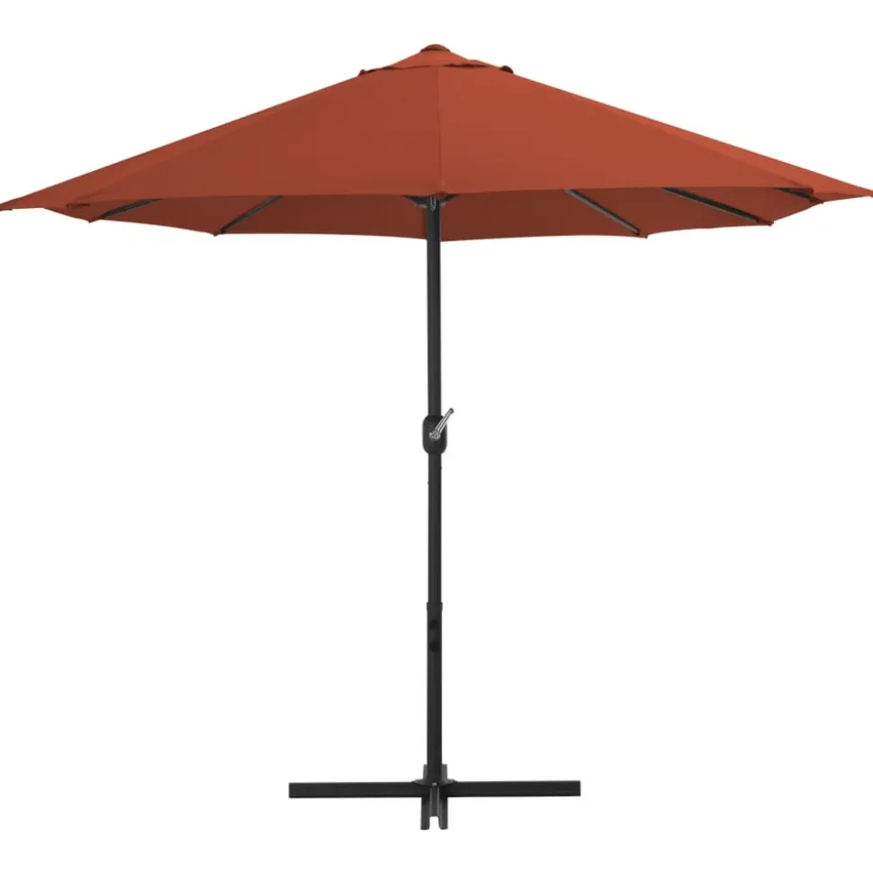 MAISON EXCLUSIVE - Parasol d'extérieur avec poteau en aluminium terre cuite