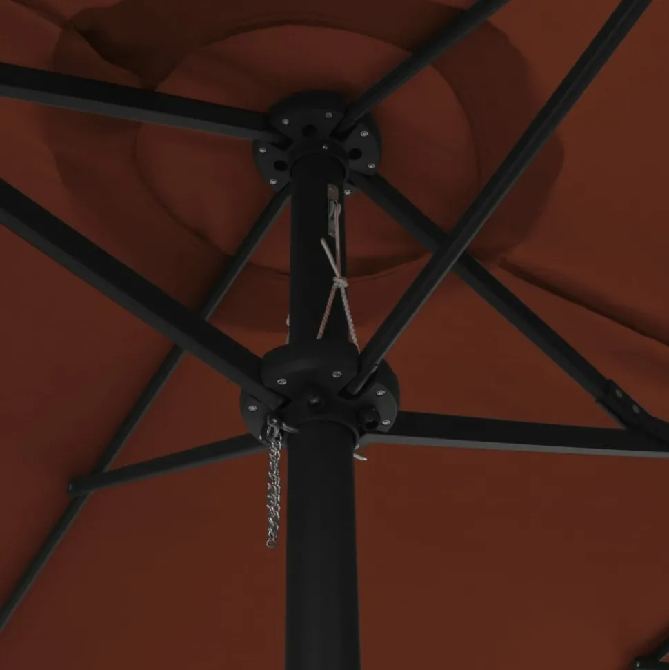 MAISON EXCLUSIVE - Parasol d'extérieur avec poteau en aluminium terre cuite