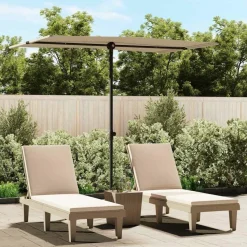 MAISON EXCLUSIVE - Parasol de jardin avec mât en aluminium 2x1,5 m taupe