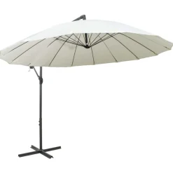 MAISON EXCLUSIVE - Parasol suspendu avec poteau en aluminium blanc 3 m