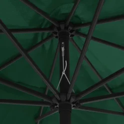 MAISON EXCLUSIVE - Parasol de jardin avec mât en métal 390 cm vert