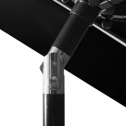 MAISON EXCLUSIVE - Parasol de jardin à 3 niveaux avec mât en aluminium noir 3 m