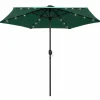 MAISON EXCLUSIVE - Parasol de jardin avec lumières led et mât en aluminium vert