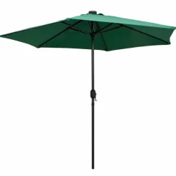 MAISON EXCLUSIVE - Parasol de jardin avec lumières led et mât en aluminium vert