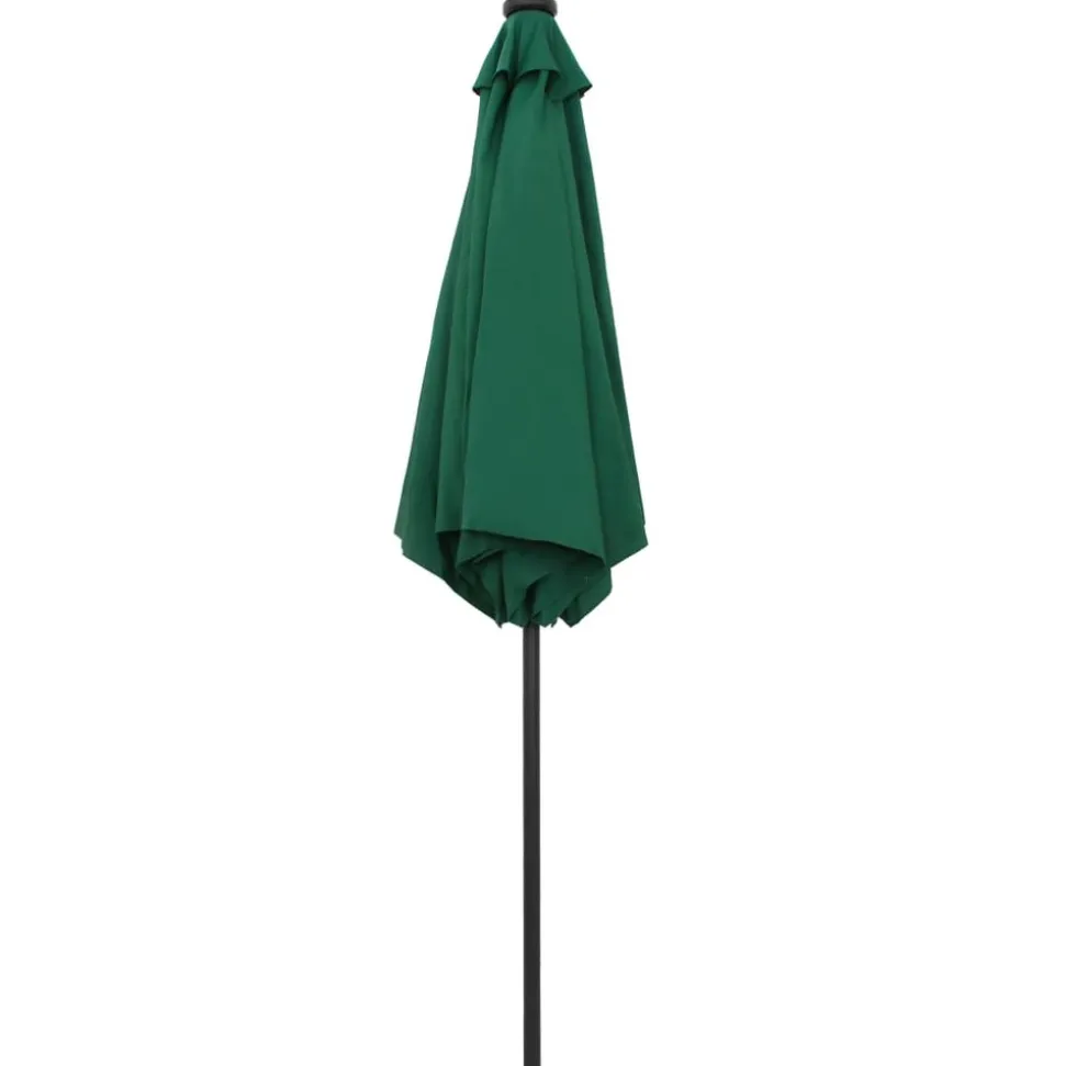 MAISON EXCLUSIVE - Parasol de jardin avec lumières led et mât en aluminium vert
