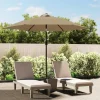 MAISON EXCLUSIVE - Parasol d'extérieur avec poteau en métal 300 cm taupe