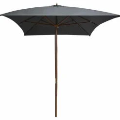 MAISON EXCLUSIVE - Parasol d'extérieur avec mât en bois 200x300 cm anthracite