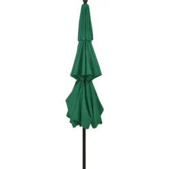 MAISON EXCLUSIVE - Parasol de jardin à 3 niveaux avec mât en aluminium vert 3,5 m