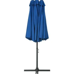 MAISON EXCLUSIVE - Parasol d'extérieur et poteau en aluminium 460x270 cm bleu