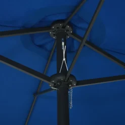 MAISON EXCLUSIVE - Parasol d'extérieur et poteau en aluminium 460x270 cm bleu