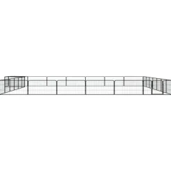 MAISON EXCLUSIVE - Parc pour chien 28panneaux noir 100x50cm acier enduit de poudre