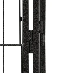 MAISON EXCLUSIVE - Parc pour chien 4 panneaux noir 100x50cm acier enduit de poudre