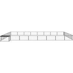 MAISON EXCLUSIVE - Parc pour chien 32panneaux noir 100x50cm acier enduit de poudre