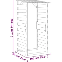 MAISON EXCLUSIVE - Pergola avec toit 100x90x200 cm bois de pin imprégné