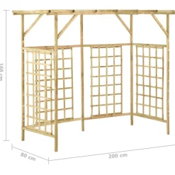 MAISON EXCLUSIVE - Pergola de jardin pour poubelles triples bois de pin imprégné