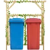 MAISON EXCLUSIVE - Pergola de jardin pour poubelles doubles bois de pin imprégné