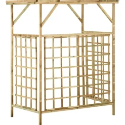 MAISON EXCLUSIVE - Pergola de jardin pour poubelles doubles bois de pin imprégné