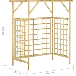 MAISON EXCLUSIVE - Pergola de jardin pour poubelles doubles bois de pin imprégné