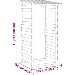 MAISON EXCLUSIVE - Pergolas avec toits 6 pcs 100x90x200 cm bois de pin imprégné