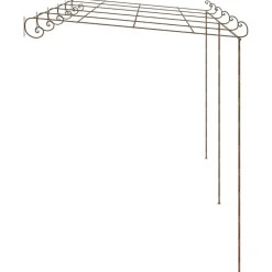 MAISON EXCLUSIVE - Pergola de jardin marron antique 6x3x2,5 m fer