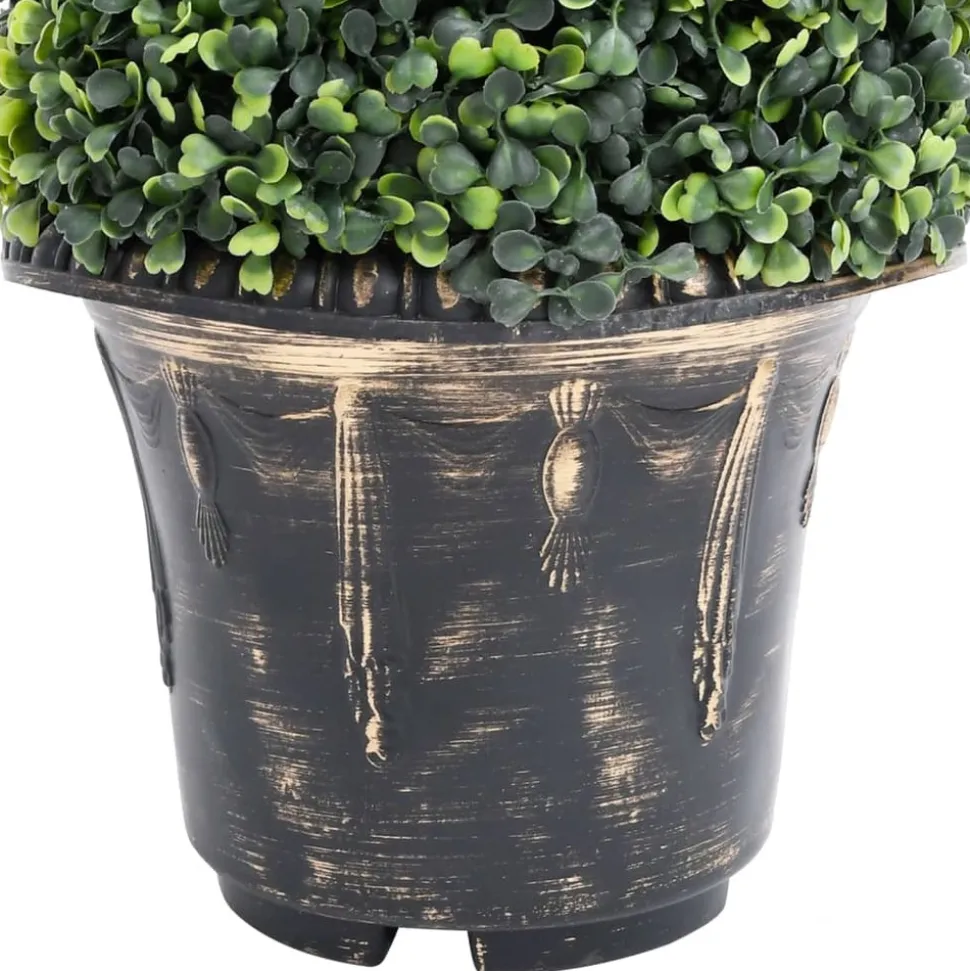 MAISON EXCLUSIVE - Plante de buis artificiel en spirale avec pot vert 100 cm