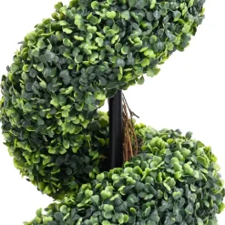 MAISON EXCLUSIVE - Plante de buis artificiel en spirale avec pot vert 117 cm