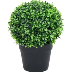MAISON EXCLUSIVE - Plantes de buis artificiel 2 pcs avec pots boule vert 37 cm