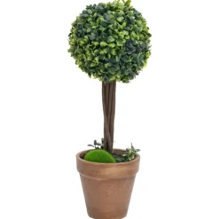 MAISON EXCLUSIVE - Plantes de buis artificiel 2 pcs avec pots boule vert 33 cm