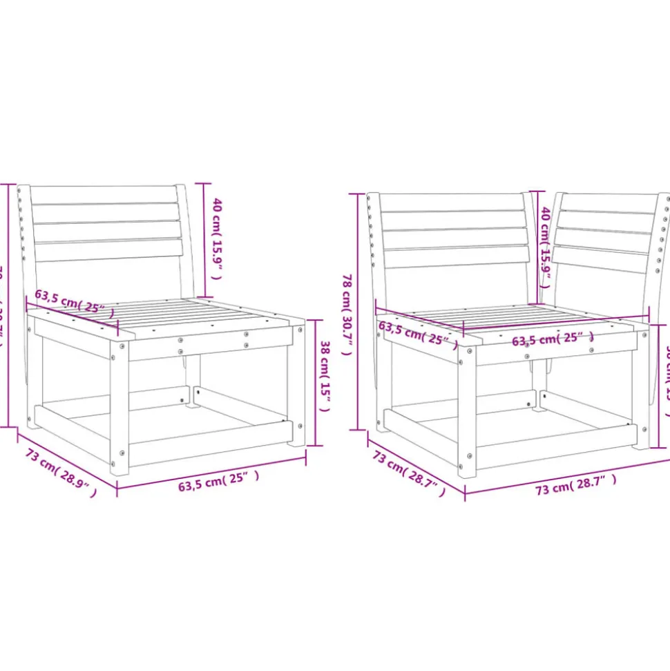 MAISON EXCLUSIVE - Salon de jardin 5 pcs bois massif de douglas