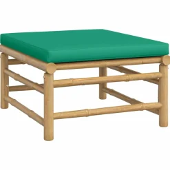 MAISON EXCLUSIVE - Salon de jardin 3 pcs avec coussins vert bambou
