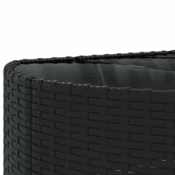 MAISON EXCLUSIVE - Salon de jardin 9 pcs avec coussins noir résine tressée