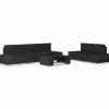 MAISON EXCLUSIVE - Salon de jardin 6 pcs résine tressée noir