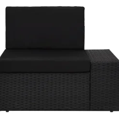 MAISON EXCLUSIVE - Salon de jardin 6 pcs résine tressée noir
