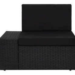 MAISON EXCLUSIVE - Salon de jardin 6 pcs résine tressée noir