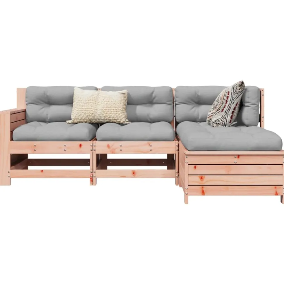MAISON EXCLUSIVE - Salon de jardin 4 pcs bois massif sapin de douglas