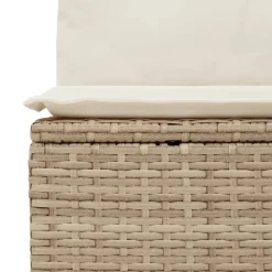 MAISON EXCLUSIVE - Salon de jardin avec coussins 13 pcs beige résine tressée