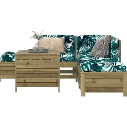MAISON EXCLUSIVE - Salon de jardin 6 pcs bois de pin imprégné