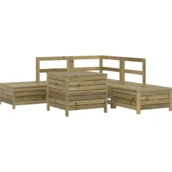 MAISON EXCLUSIVE - Salon de jardin 6 pcs bois de pin imprégné