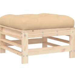 MAISON EXCLUSIVE - Salon de jardin 8 pcs avec coussins bois massif