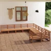 MAISON EXCLUSIVE - Salon de jardin 10 pcs bois de pin massif