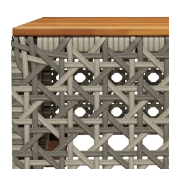 MAISON EXCLUSIVE - Salon de jardin avec coussins 7 pcs gris résine tressée