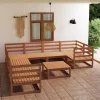 MAISON EXCLUSIVE - Salon de jardin 9 pcs bois de pin massif