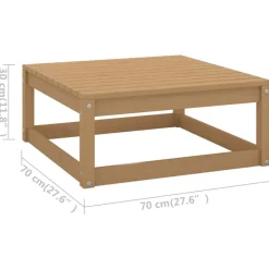 MAISON EXCLUSIVE - Salon de jardin 9 pcs bois de pin massif