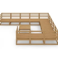 MAISON EXCLUSIVE - Salon de jardin 12 pcs bois de pin massif