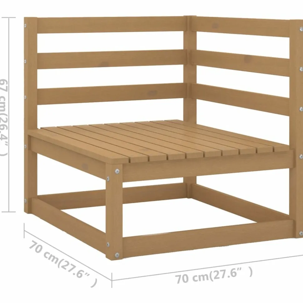 MAISON EXCLUSIVE - Salon de jardin 12 pcs bois de pin massif