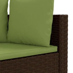 MAISON EXCLUSIVE - Salon de jardin 8 pcs avec coussins marron résine tressée
