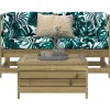 MAISON EXCLUSIVE - Salon de jardin 3 pcs bois de pin imprégné