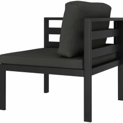 MAISON EXCLUSIVE - Salon de jardin 6 pcs avec coussins aluminium anthracite