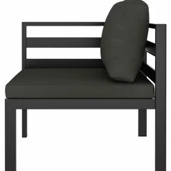 MAISON EXCLUSIVE - Salon de jardin 6 pcs avec coussins aluminium anthracite